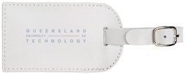 QUT Luggage Tag - Minimilist White